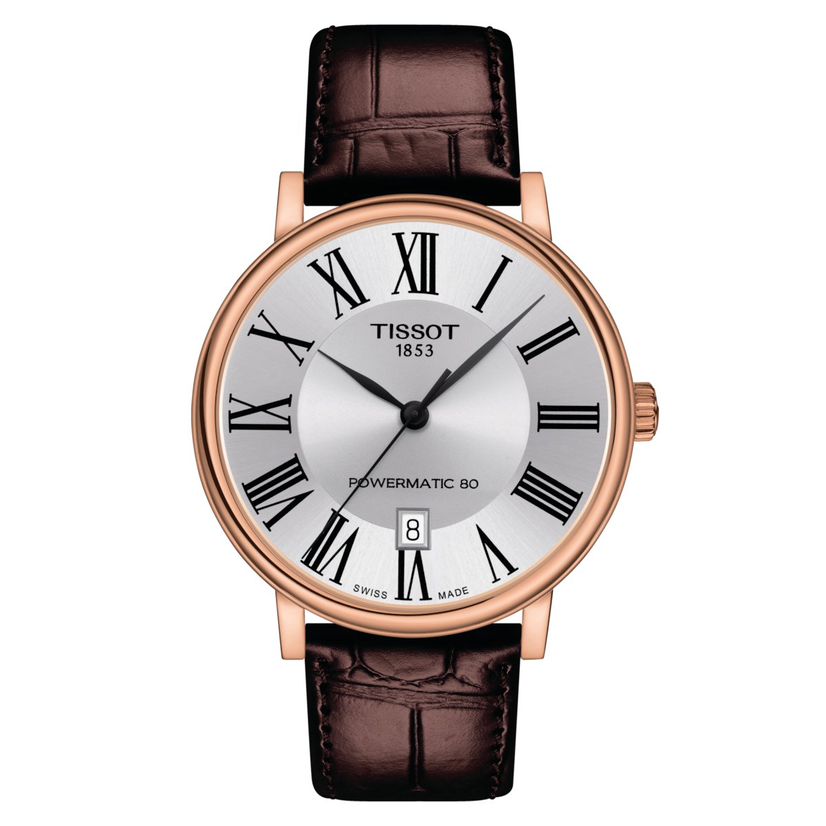 Tissot Men's Watch Carson Auto Powermatic 80 Premium 40mm Silver Brown - T122.407.36.033.00